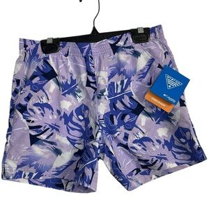 Columbia PFG Youth Medium Swim Shorts Purple New with tags